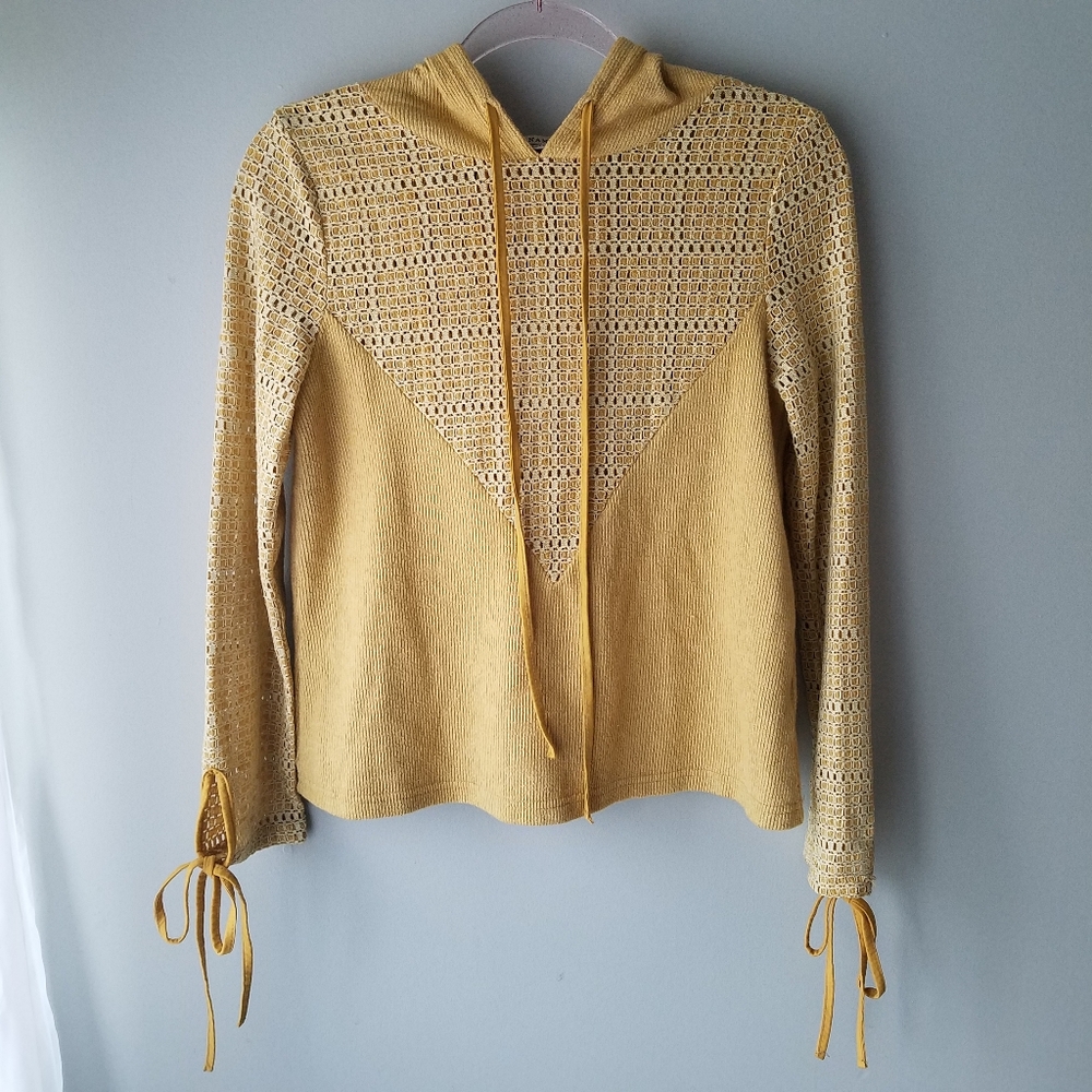 Anama Woven Pullover Hoodie Women's Size Small
